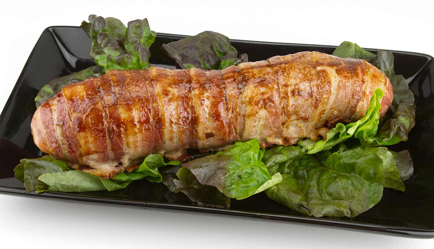 Bacon Wrapped, Hot Link Stuffed Turkey Thigh Bacon Wrapped, Hot Link Stuffed Turkey Thigh