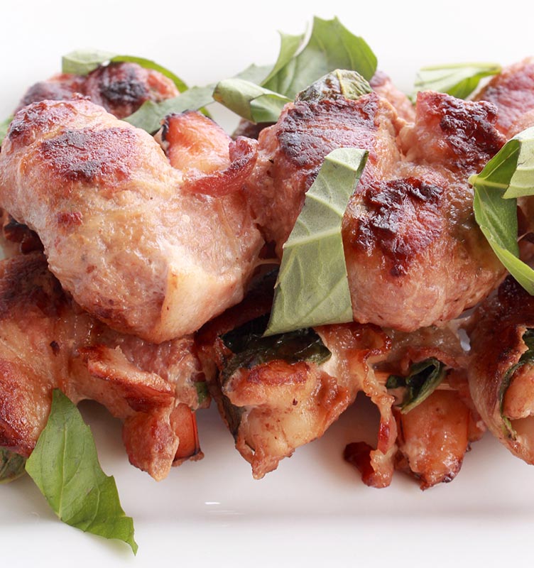 BBQ'd Bacon Wrapped Basil Shrimp BBQ'd Bacon Wrapped Basil Shrimp