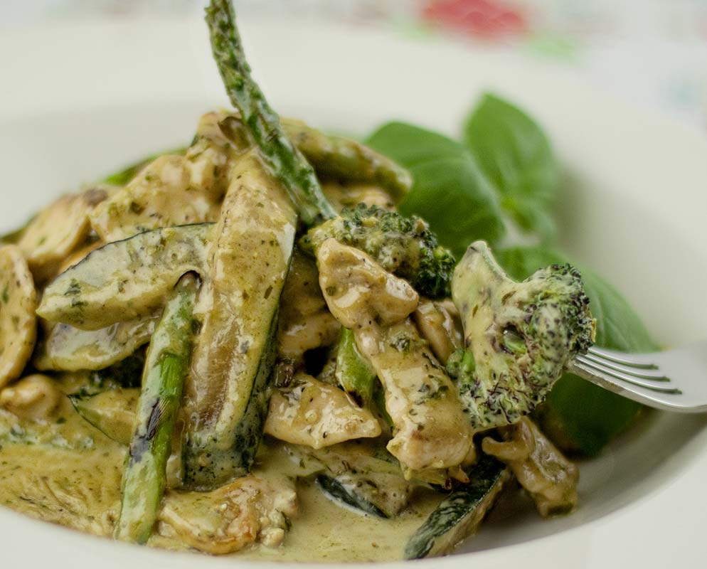 Creamy Pesto Chicken Primavera Creamy Pesto Chicken Primavera