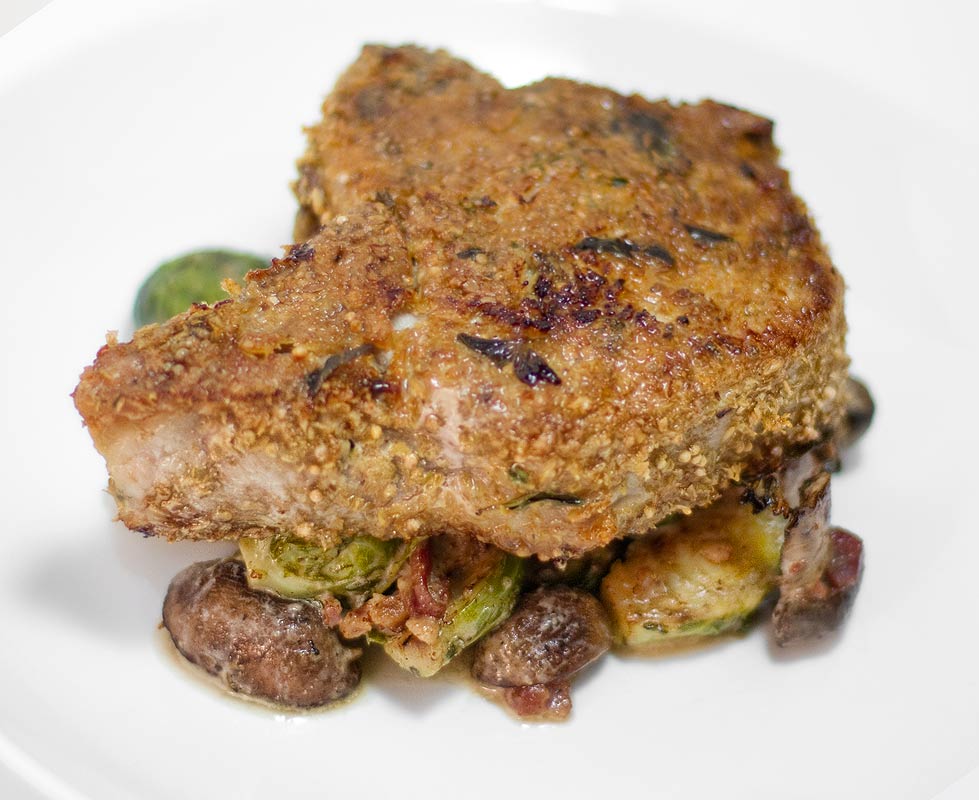 Flax-Mustard Seed Crusted Pork Chop Flax-Mustard Seed Crusted Pork Chop