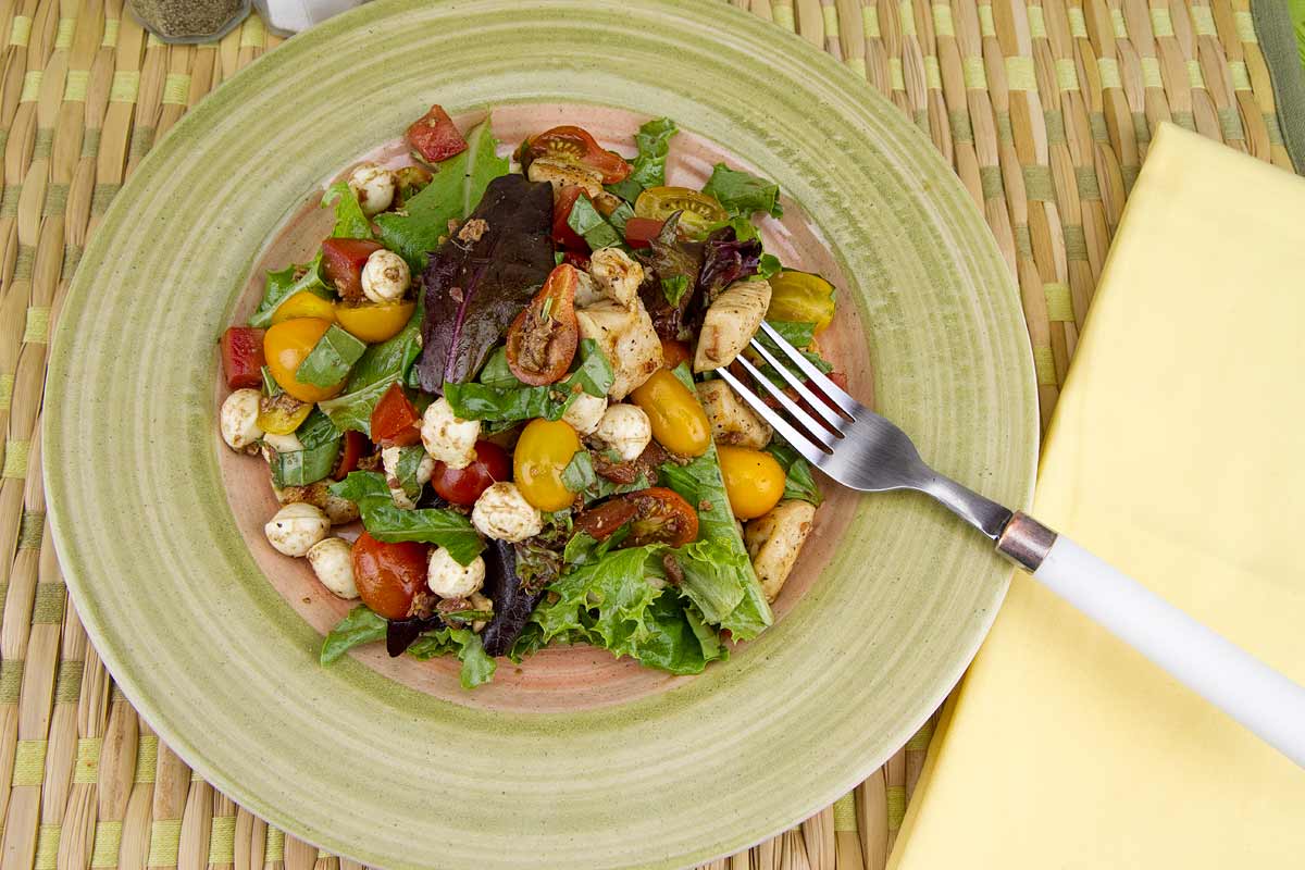 Greatest Salad Ever, Warm Chicken, Bacon, Tomato and Balsamic Greatest Salad Ever, Warm Chicken, Bacon, Tomato and Balsamic