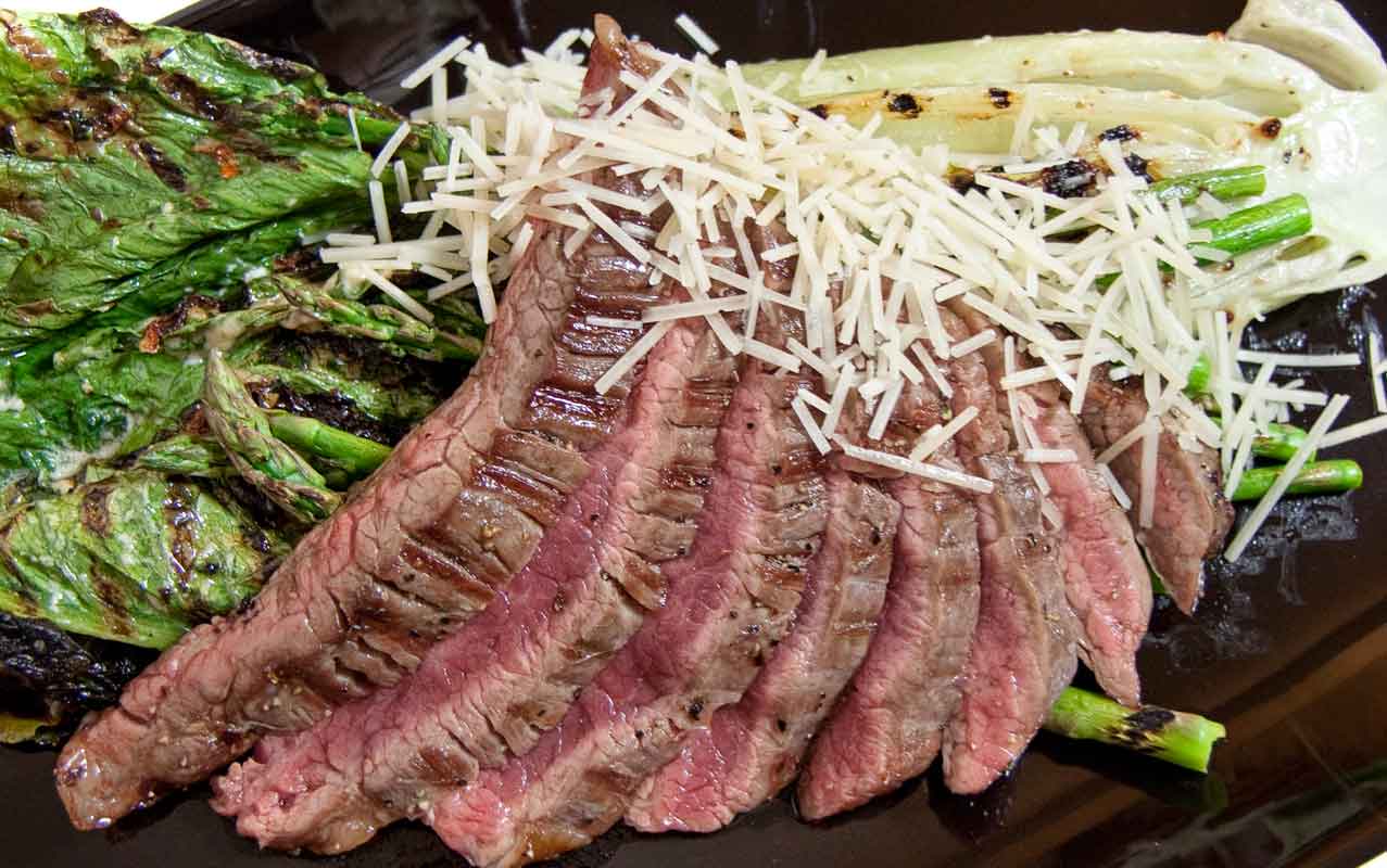 Grilled Steak Caesar with Asparagus Grilled Steak Caesar with Asparagus