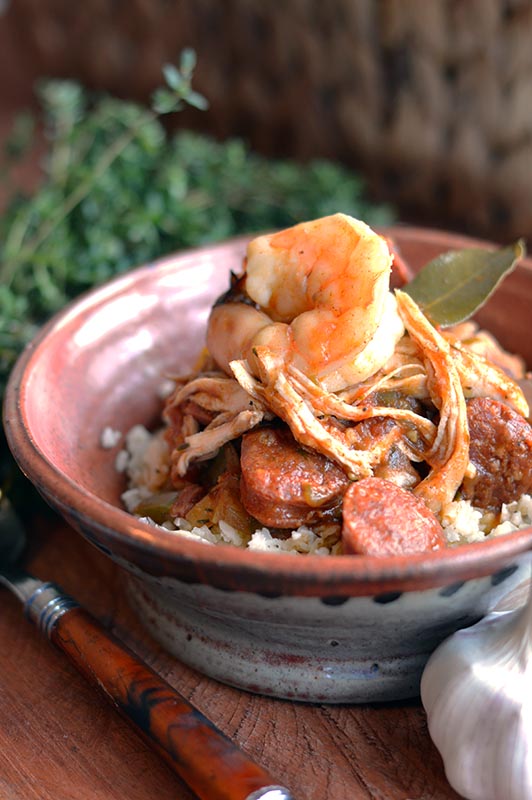 Ham, Andouille, Shrimp and Chicken Jambalaya Ham, Andouille, Shrimp and Chicken Jambalaya