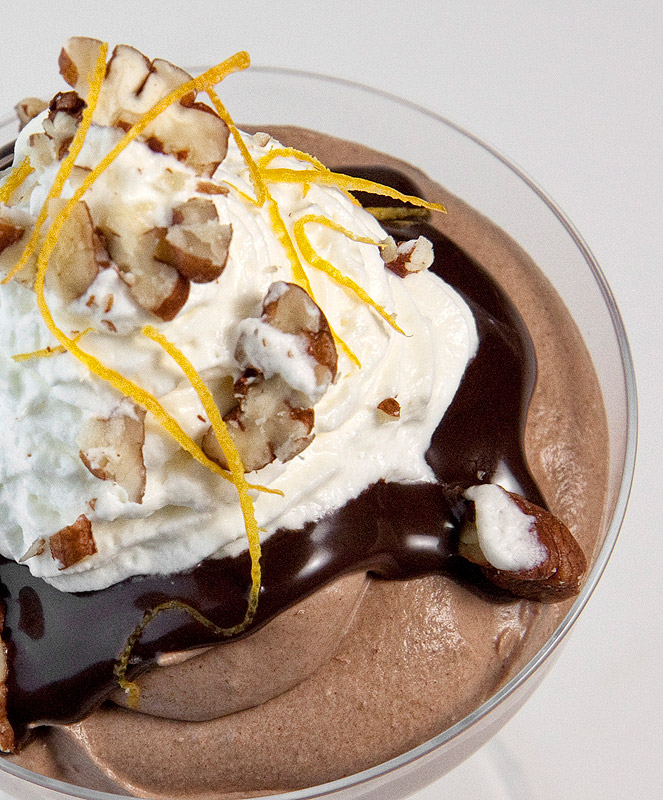 Orange-Pecan Chocolate Mousse Orange-Pecan Chocolate Mousse