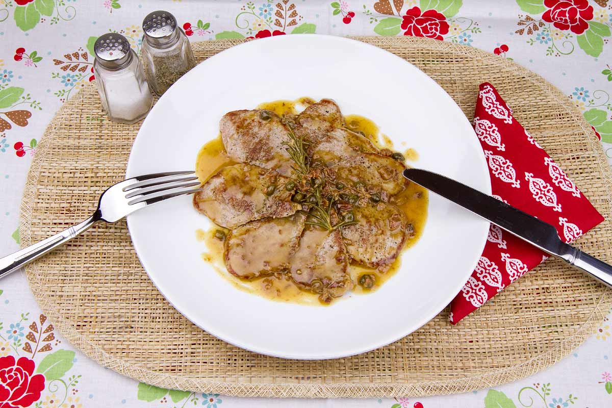 Pork Scallopini with Bacon Caper Jus Pork Scallopini with Bacon Caper Jus