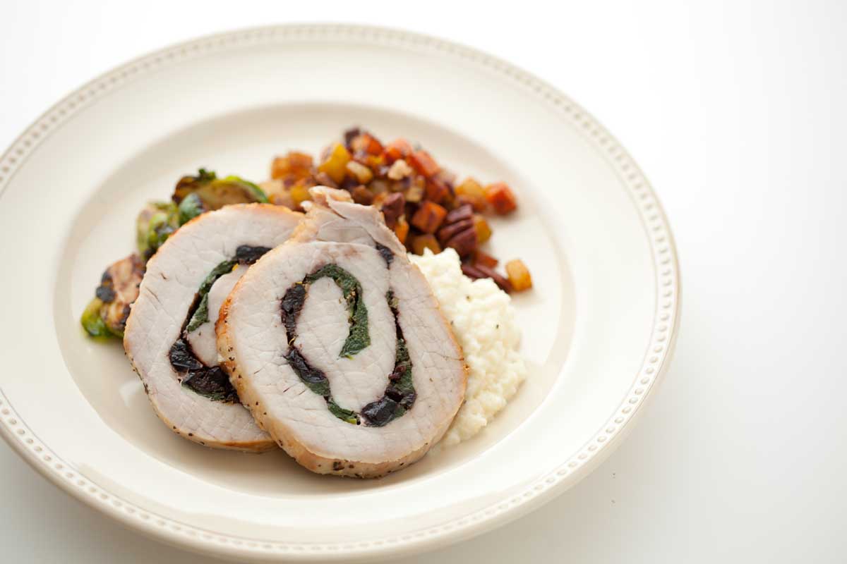 Cranberry-Spinach Stuffed Pork Loin Cranberry-Spinach Stuffed Pork Loin