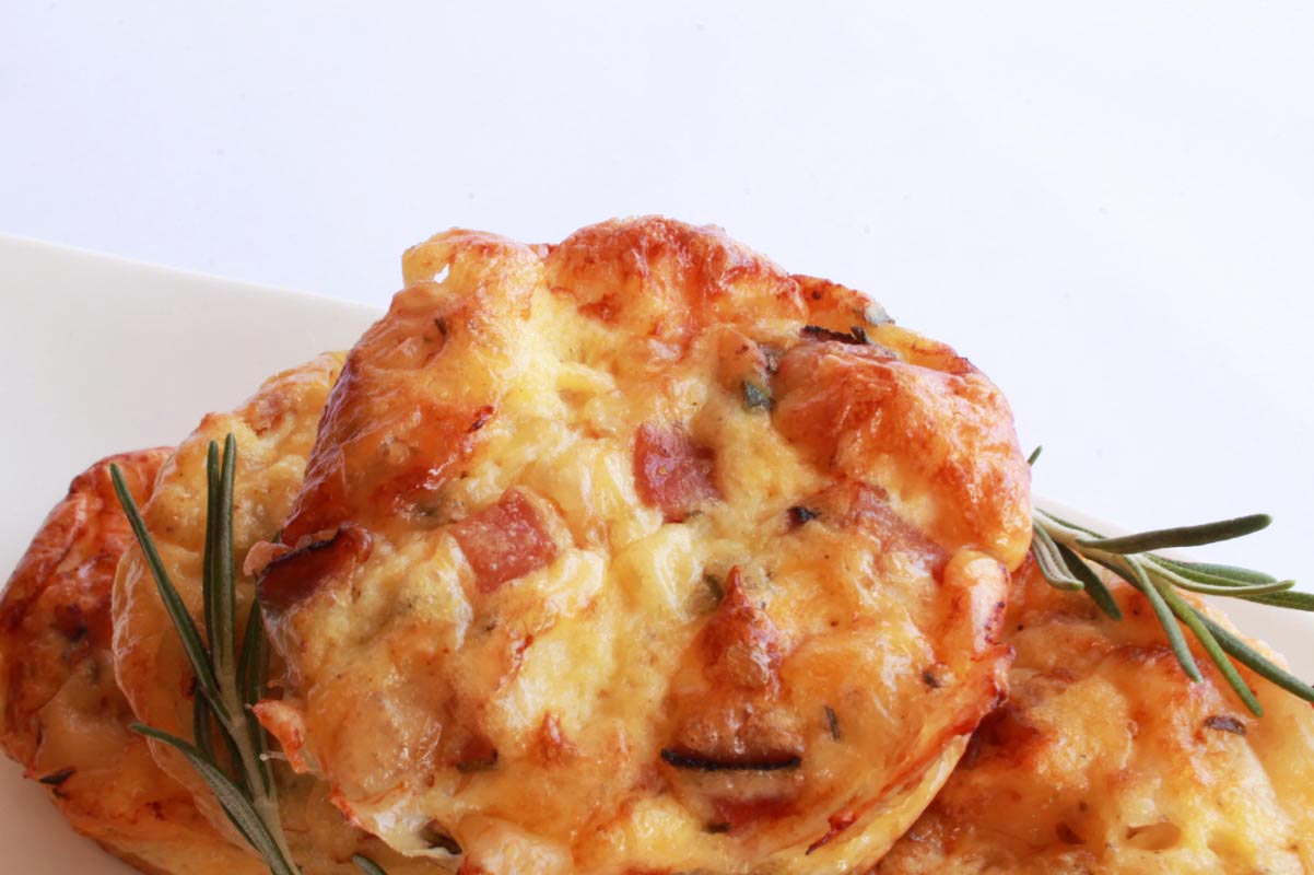 Rosemary, Ham and Swiss Frittatas Rosemary, Ham and Swiss Frittatas