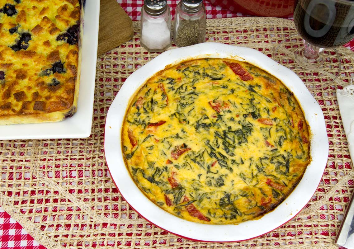 Spinach, Roasted Pepper and Parmesan Pudding Spinach, Roasted Pepper and Parmesan Pudding