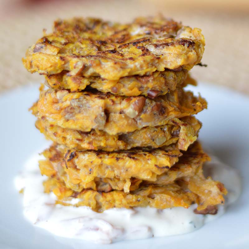 Butternut Squash Griddlecakes with Bacon-Thyme Sour Cream Butternut Squash Griddlecakes with Bacon-Thyme Sour Cream