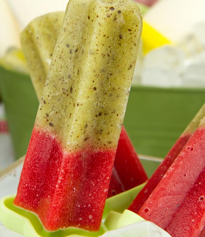 Strawberry-Kiwi Popsicles Strawberry-Kiwi Popsicles