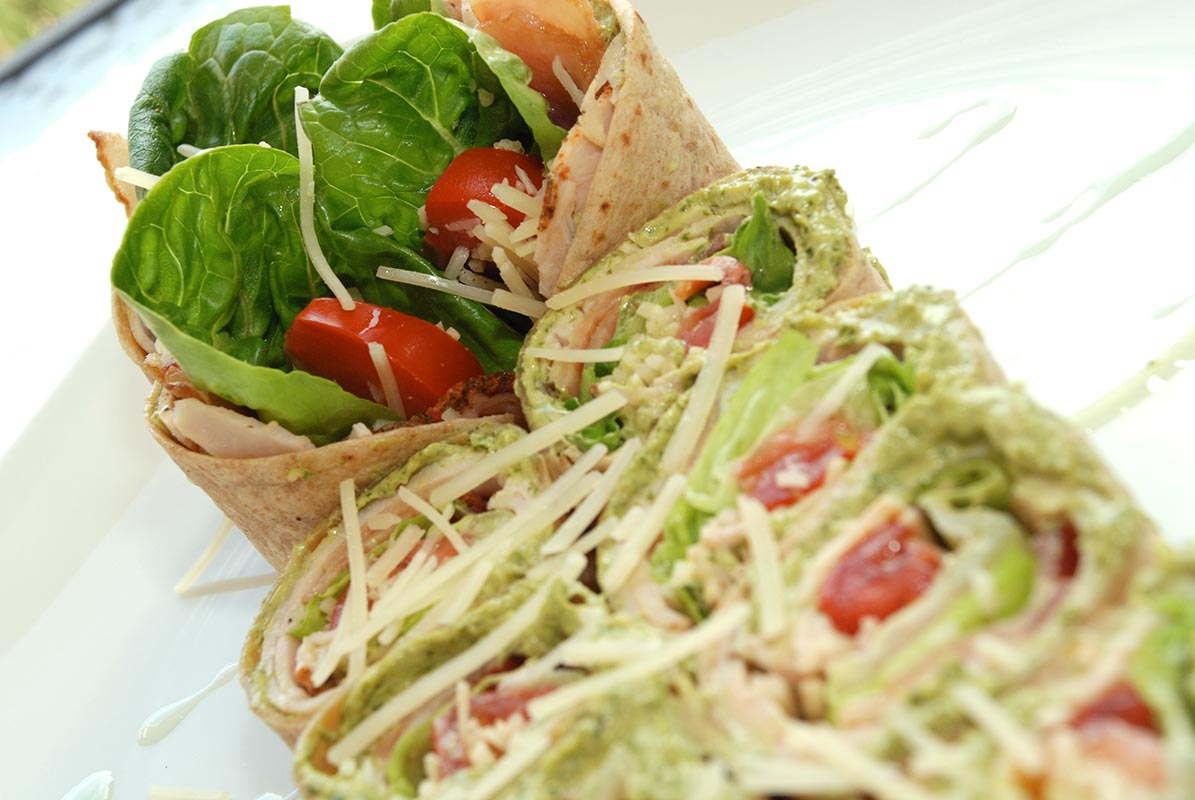 Turkey, Bacon, Pesto Wrap Turkey, Bacon, Pesto Wrap