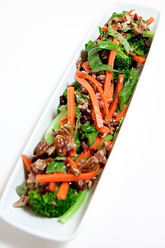 Broccoli Salad with Carrot, Cranberries and Bacon Broccoli Salad with Carrot, Cranberries and Bacon